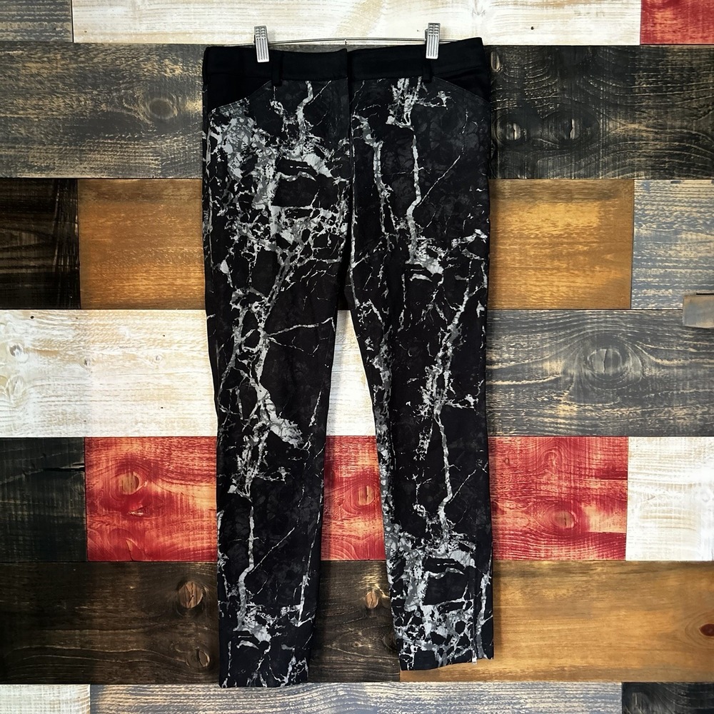 Balenciaga 2007 Archival Marble Trousers by Nicolas Ghesquiere 30x27 FR 40